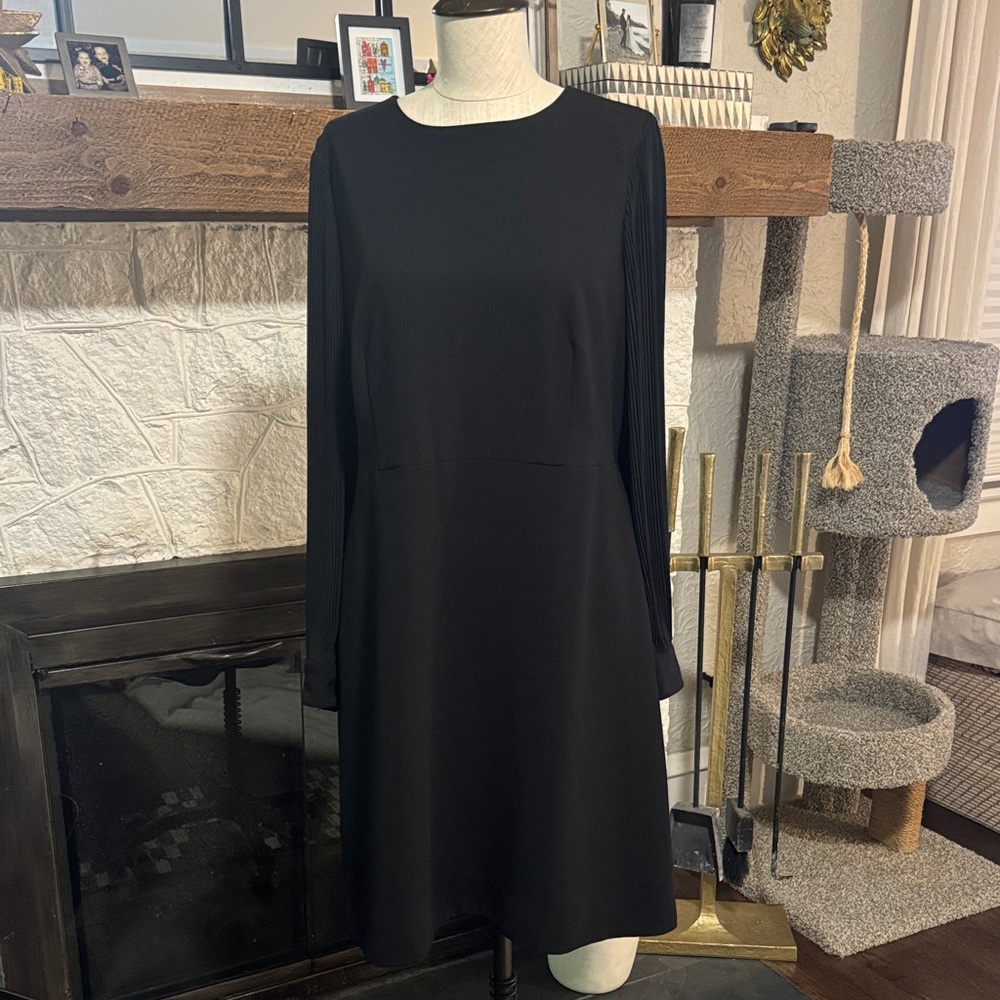 J. Crew Classic Black Long Sleeve Dress